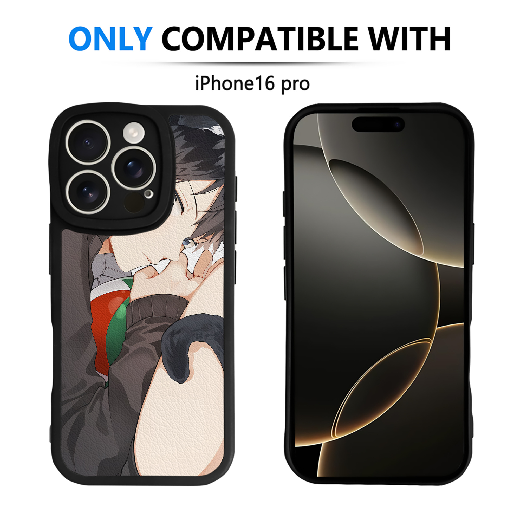 （画像用） ハイキュー!! Haikyu!! 【iPhone 16シリーズ対応】シリコンスマホケース（レザー調） 材質：シリコン